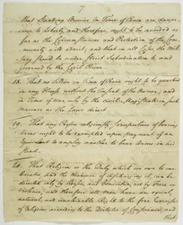 La Carta dei Diritti, copia firmata a Federal Hall, 1789